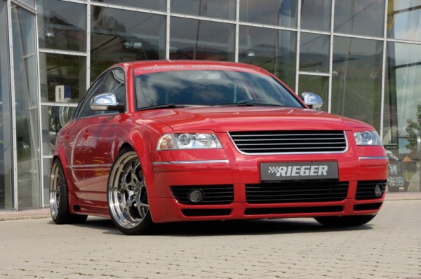 Rieger  predný spoiler -  VW Passat (3BG) , plast ABS, 
vrátane- hliniková mriežka,montážne vybavenie, – Obrázok 2