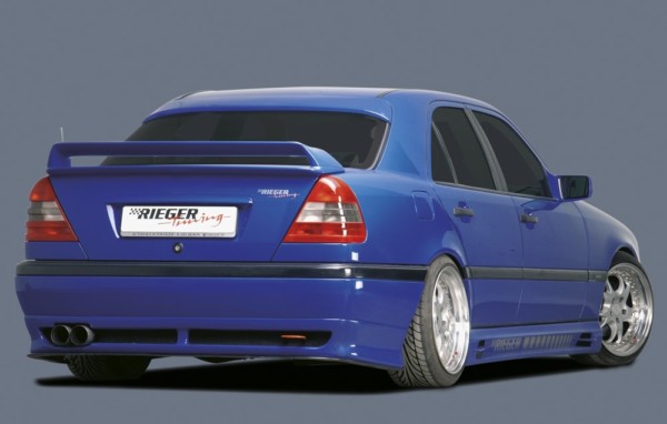 Rieger  nádstavce prahov -  Mercedes C-Class (W202) , Pravá strana s priehlbinou a 2 otvormi, plast ABS, 
vrátane- hliniková mriežka, Certifikát,montážne vybavenie – Obrázok 2