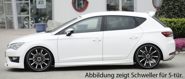 Rieger  nádstavce prahov -  Seat Leon (5F) , Pravá strana plast ABS, 
vrátane-montážne vybavenie, Certifikát – Obrázok 3