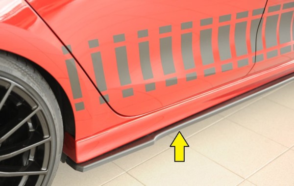 Rieger  bočné difúzory prahov -  Seat Leon (KL) , Pravá strana pre RIEGER-nádstavce prahov, plast ABS, 
vrátane-montážne vybavenie, Certifikát