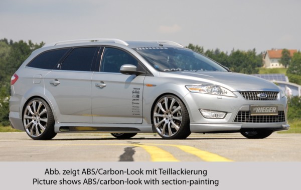 Rieger  nádstavce prahov -  pred Mondeo (BA7) , Ľavá strana, s cutout, s opening, plast ABS, 
vrátane-montážne vybavenie, hliniková mriežka, Certifikát – Obrázok 3