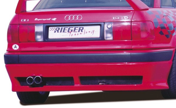 Rieger zadný podnáraznik -  Audi 80 Type B4 , plast ABS, 
vrátane- hliniková mriežka, Certifikát,montážne vybavenie