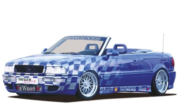 Rieger  nádstavce prahov -  Audi 80 Type 89 , Pravá strana plast ABS, 
vrátane- Certifikát,montážne vybavenie – Obrázok 3