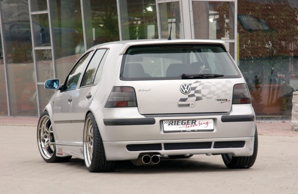Rieger zadný podnárazník - VW Golf 4, ABS,
Hliníková mriežka, montážne príslušenstvo – Obrázok 3