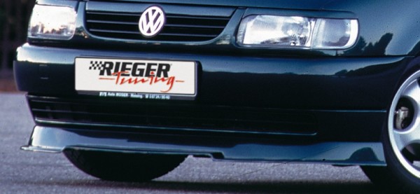 Rieger  predný spoiler -  VW Polo 4 (6N) , s interovaným splitrom, bez styling package, plast ABS, 
vrátane- Certifikát,montážne vybavenie
