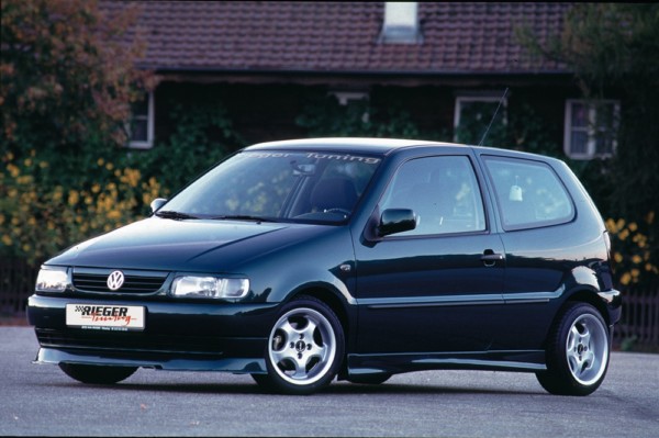 Rieger  predný spoiler -  VW Polo 4 (6N) , s interovaným splitrom, bez styling package, plast ABS, 
vrátane- Certifikát,montážne vybavenie – Obrázok 2