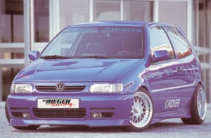 Rieger  predný spoiler -  VW Polo 4 (6N) , s interovaným splitrom, s styling package, plast ABS, 
vrátane- Certifikát,montážne vybavenie – Obrázok 2