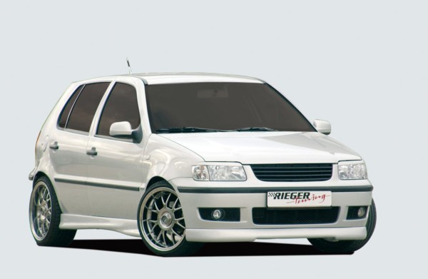 Rieger  predný spoiler -  VW Polo 4 (6N) , plast ABS, 
Certifikát,montážne vybavenie