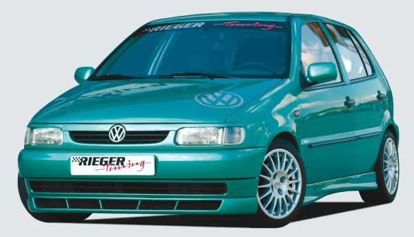 Rieger  predný spoiler -  VW Polo 4 (6N) , bez styling package, plast ABS, 
vrátane- Certifikát,montážne vybavenie – Obrázok 2