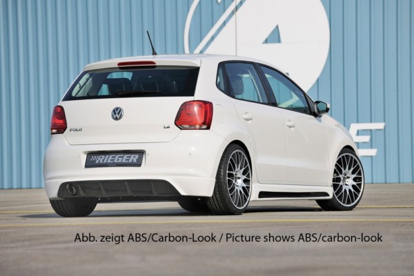 Rieger  nádstavce prahov -  VW Polo 6 (6R) , Ľavá strana, s priehlbinou, s otvorom,, plast ABS, 
vrátane- hliniková mriežka,montážne vybavenie – Obrázok 5