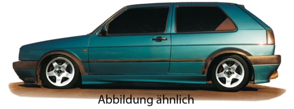 Rieger  nádstavce prahov -  VW Golf 2 , links, ABS, 
Gutachten, Montagezubehör