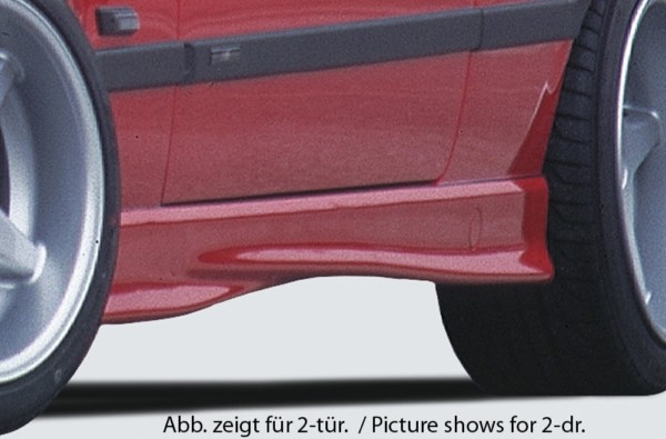 Rieger  nádstavce prahov -  BMW 3-series E36 , Pravá strana plast ABS, 
vrátane- Certifikát,montážne vybavenie