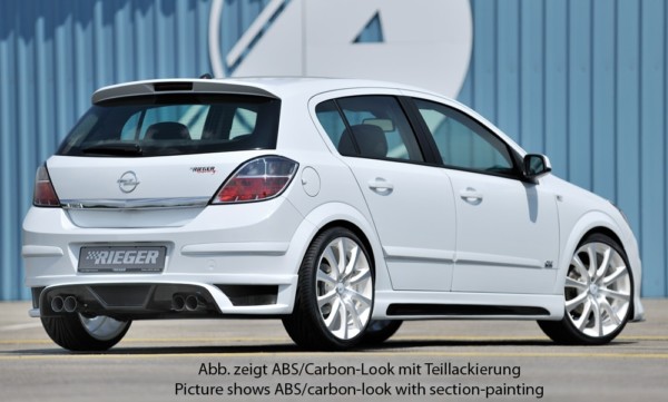 Rieger  nádstavce prahov -  Opel Astra H , Ľavá strana, s priehlbinou, s otvorom,, plast ABS, 
vrátane-montážne vybavenie, hliniková mriežka – Obrázok 5