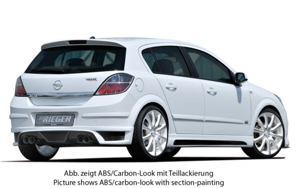 Rieger  nádstavce prahov -  Opel Astra H , Ľavá strana, s priehlbinou, s otvorom,, plast ABS, 
vrátane-montážne vybavenie, hliniková mriežka – Obrázok 6
