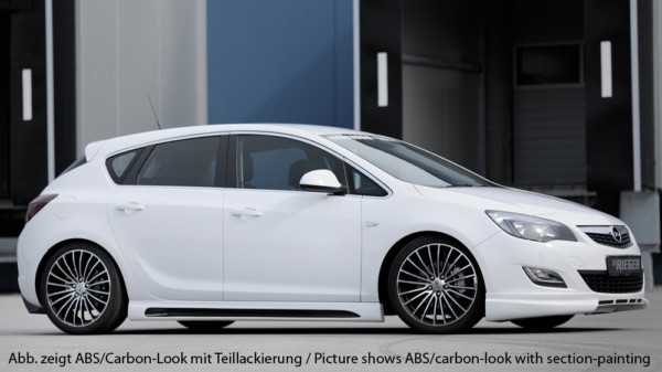 Rieger  nádstavce prahov -  Opel Astra J , Pravá strana s priehlbinou, s otvorom,, plast ABS, 
vrátane- hliniková mriežka,montážne vybavenie, Certifikát – Obrázok 4
