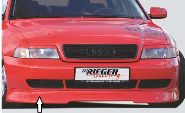 Rieger  predný spoiler -  Audi A4 (B5) , plast ABS, 
vrátane- Certifikát,montážne vybavenie