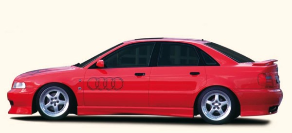 Rieger  nádstavce prahov -  Audi A4 (B5) , , Pravá strana plast ABS, 
vrátane- Certifikát,montážne vybavenie, hliniková konzola – Obrázok 3