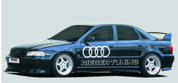 Rieger  nádstavce prahov -  Audi A4 (B5) , , Pravá strana plast ABS, 
vrátane- Certifikát,montážne vybavenie, hliniková konzola – Obrázok 4