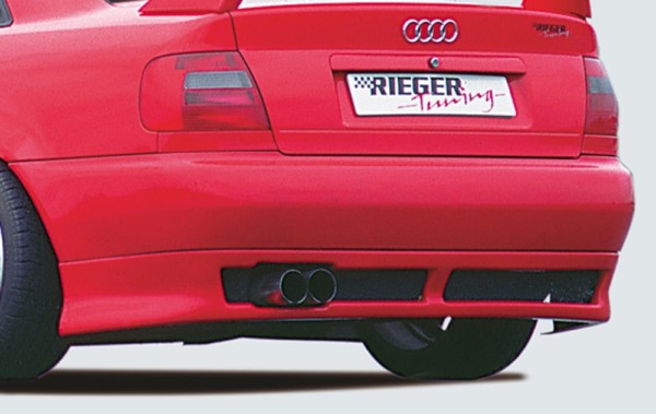 Rieger zadný podnáraznik -  Audi A4 (B5) , , plast ABS, 
vrátane- hliniková mriežka, Certifikát,montážne vybavenie