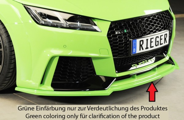 Rieger  splitter -  Audi TT RS (8J/8J1-FV/8S) , pre original  nárazník, plast ABS, 
vrátane-montážne vybavenie,