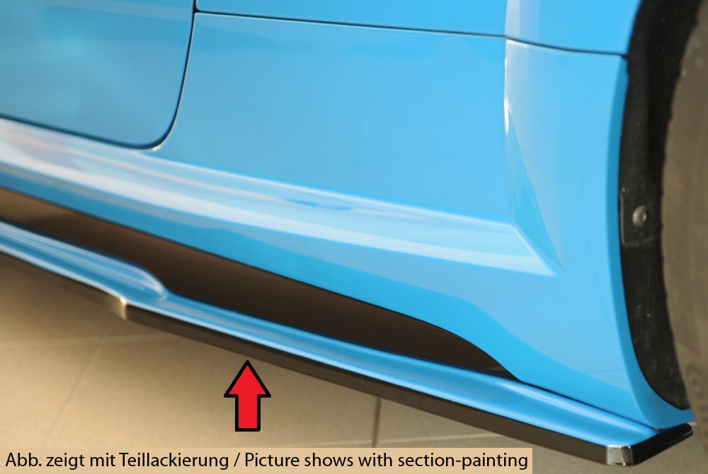 Rieger bočné difúzory prahov - Audi TT (8J-FV/8S) , Ľavá strana, pre originál prahy, plast ABS, Pre vozidlá s S-Line exterier,
vrátane-montážne vybavenie, Certifikát