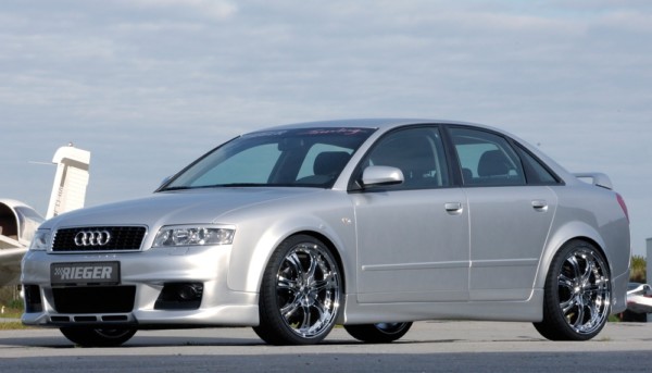 Rieger  nádstavce prahov -  Audi A4 (8E) type B6 , Ľavá strana, plast ABS, 
vrátane- Certifikát,montážne vybavenie – Obrázok 2