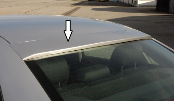 Rieger  kryt zadného skla -  Audi A4 (8E) type B6 , plast ABS, 
vrátane- Certifikát,montážne vybavenie