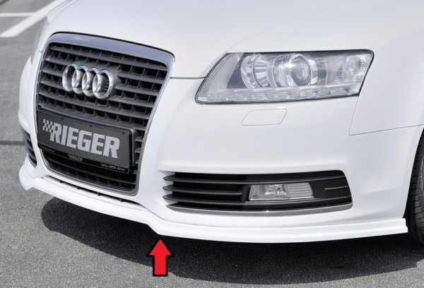 Rieger  predný spoiler -  Audi A6 (4F) , plast ABS, Pre vozidlá bez S-Line exterier, 
vrátane-montážne vybavenie,