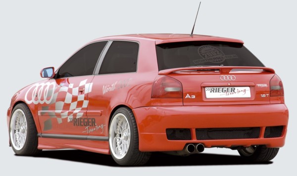 Rieger  nádstavce prahov -  Audi A3 (8L) , Pravá strana plast ABS, 
vrátane- Certifikát,montážne vybavenie – Obrázok 4