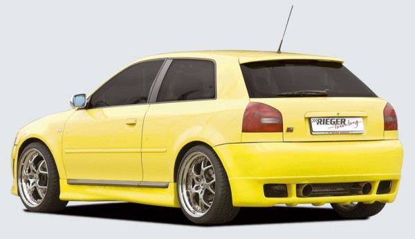 Rieger  nádstavce prahov -  Audi A3 S3 (8L) , Pravá strana plast ABS, 
vrátane-montážne vybavenie, – Obrázok 2