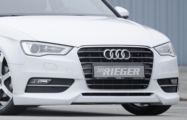 Rieger  predný spoiler -  Audi A3 (8V) , plast ABS, Pre vozidlá bez S-Line exterier, 
vrátane-montážne vybavenie, – Obrázok 2