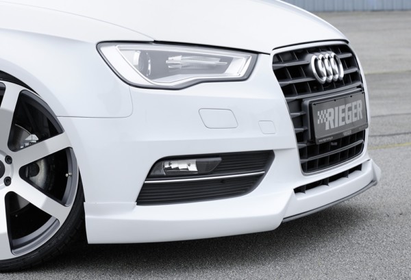 Rieger  predný spoiler -  Audi A3 (8V) , plast ABS, Pre vozidlá bez S-Line exterier, 
vrátane-montážne vybavenie, – Obrázok 3