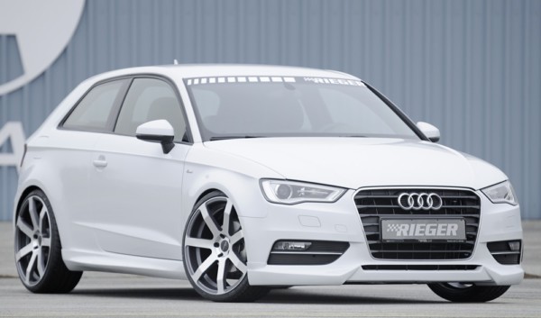 Rieger  predný spoiler -  Audi A3 (8V) , plast ABS, Pre vozidlá bez S-Line exterier, 
vrátane-montážne vybavenie, – Obrázok 4