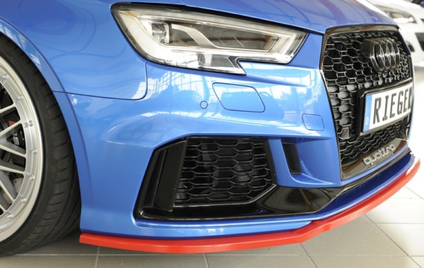 Rieger  splitter -  Audi RS3 (8V) , pre original  nárazník, plast ABS, 
vrátane-montážne vybavenie, – Obrázok 4