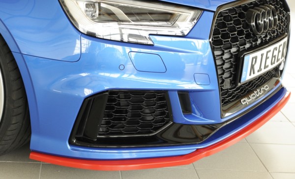 Rieger  splitter -  Audi RS3 (8V) , pre original  nárazník, plast ABS, 
vrátane-montážne vybavenie, – Obrázok 5