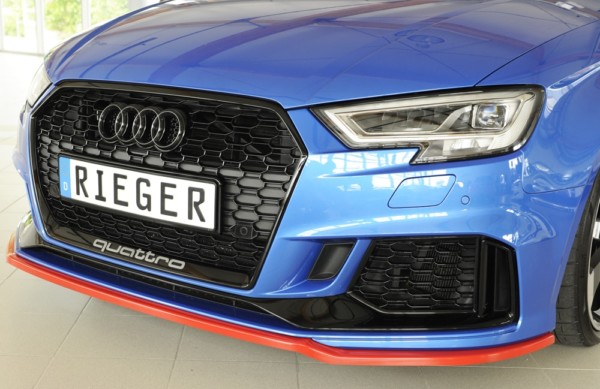 Rieger  splitter -  Audi RS3 (8V) , pre original  nárazník, plast ABS, 
vrátane-montážne vybavenie, – Obrázok 8