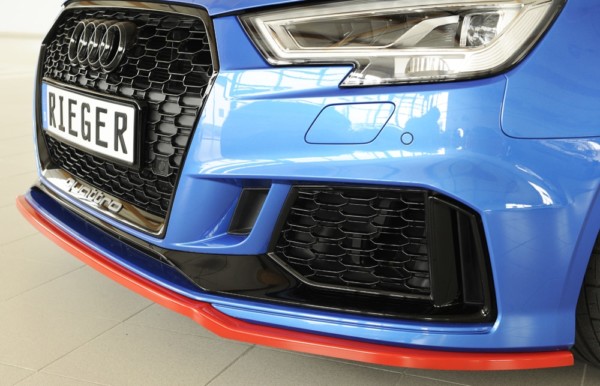 Rieger  splitter -  Audi RS3 (8V) , pre original  nárazník, plast ABS, 
vrátane-montážne vybavenie, – Obrázok 9