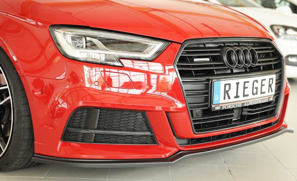 Rieger splitter - Audi A3 (8V) , pre original nárazník, plast ABS, Pre vozidlá s S-Line exterier,
vrátane-montážne vybavenie, – Obrázok 8