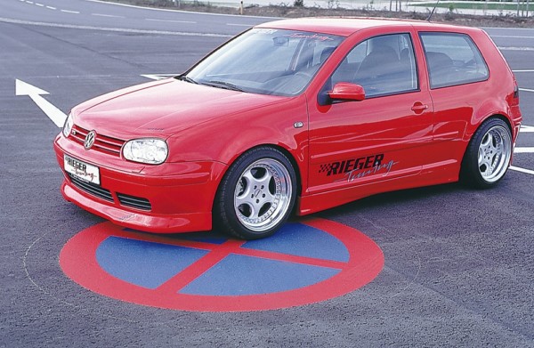 Rieger  nádstavce prahov -  VW Bora (1J) , Pravá strana plast ABS, 
vrátane- Certifikát,montážne vybavenie – Obrázok 2
