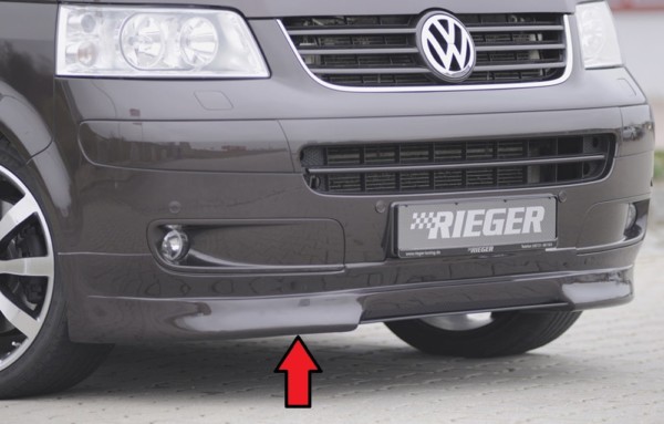 Rieger  predný spoiler -  VW T5 bus , plast ABS, 
vrátane-montážne vybavenie,