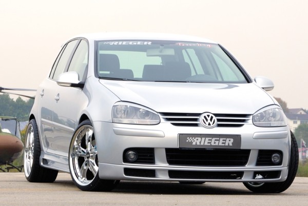 Rieger  predný spoiler -  VW Golf 5 , plast ABS, 
vrátane- hliniková mriežka,montážne vybavenie, – Obrázok 2