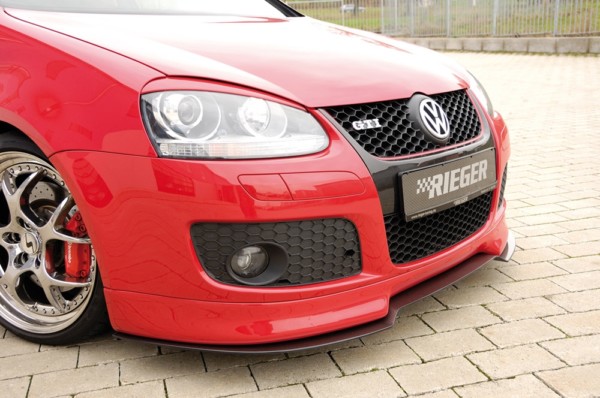 Rieger  predný spoiler -  VW Golf 5 , plast ABS, 
vrátane-montážne vybavenie,