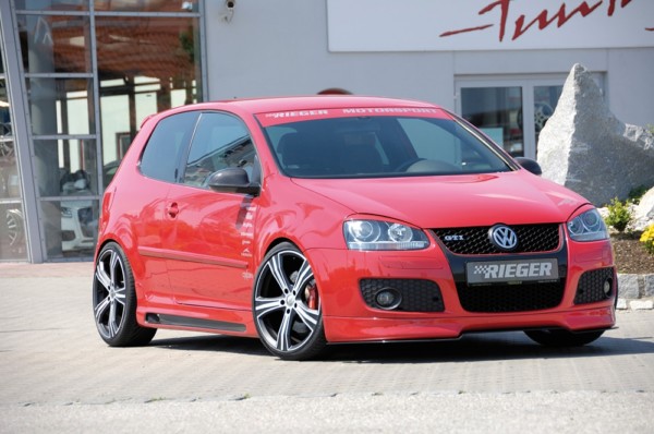Rieger  predný spoiler -  VW Golf 5 , plast ABS, 
vrátane-montážne vybavenie, – Obrázok 2