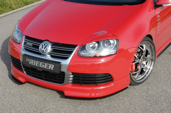 Rieger  predný spoiler -  VW Golf 5 , plast ABS, 
Montážne vybavenie,
