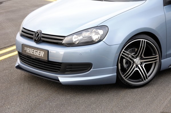 Rieger  predný spoiler -  VW Golf 6 , Pre predný lip, plast ABS, 
vrátane-montážne vybavenie,