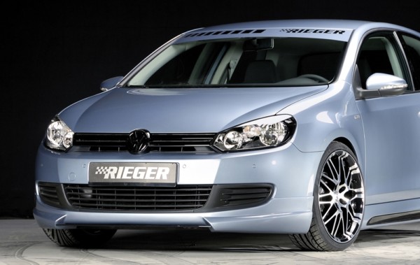 Rieger  predný spoiler -  VW Golf 6 , Pre predný lip, plast ABS, 
vrátane-montážne vybavenie, – Obrázok 2