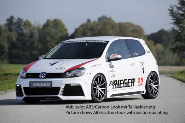 Rieger  nádstavce prahov -  VW Golf 6 , Ľavá strana, s priehlbinou, s otvorom,, plast ABS, 
vrátane-montážne vybavenie, hliniková mriežka, Certifikát – Obrázok 2
