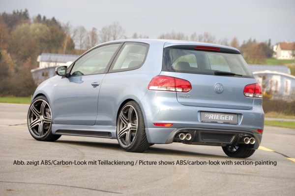 Rieger  nádstavce prahov -  VW Golf 6 , Ľavá strana, s priehlbinou, s otvorom,, plast ABS, 
vrátane-montážne vybavenie, hliniková mriežka, Certifikát – Obrázok 3