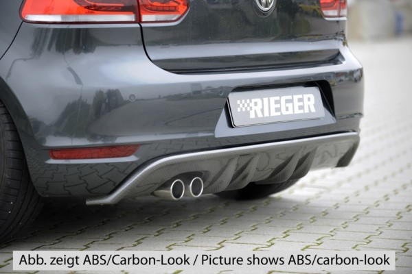 Rieger vložka zadného nárazíka -  VW Golf 6 , pre originál dvojité koncovky Ľavá strana, plast ABS, 
vrátane-montážne vybavenie, Certifikát