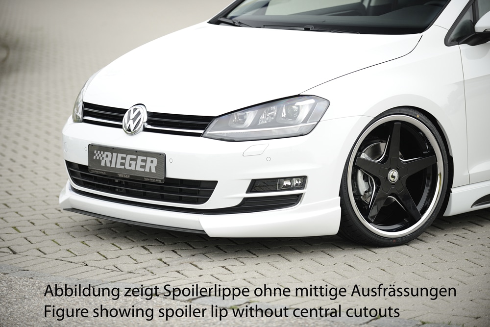 Spoiler Ribs Rieger predný spoiler - VW Golf 7 , s additional lateral ribs, plast ...